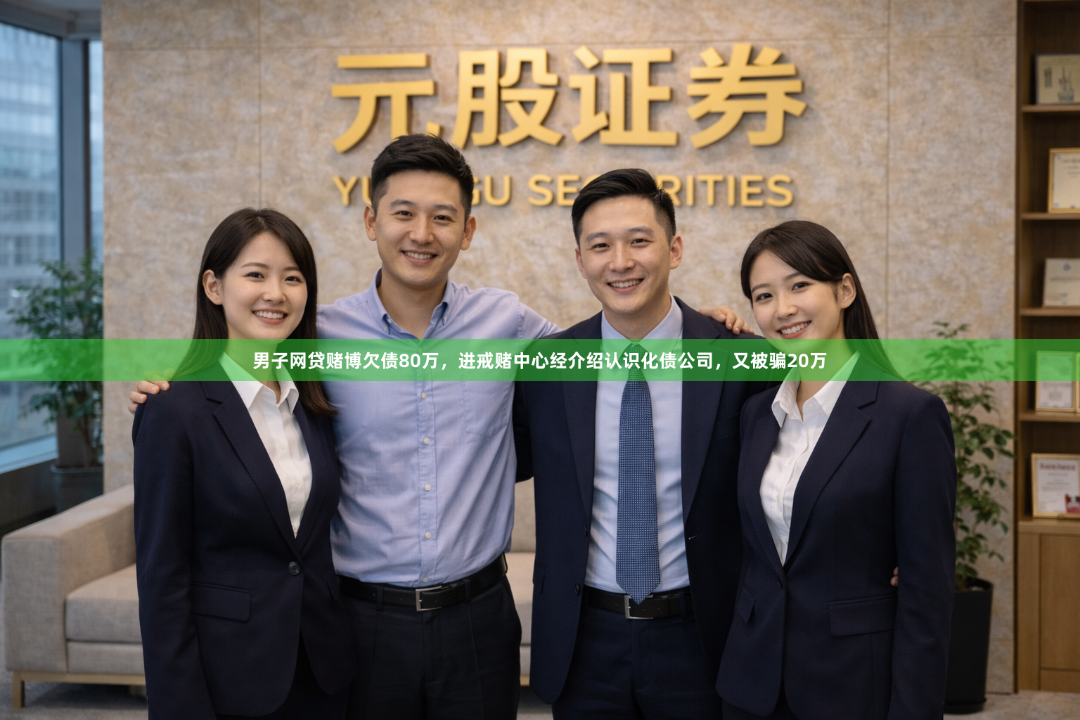 男子网贷赌博欠债80万，进戒赌中心经介绍认识化债公司，又被骗20万