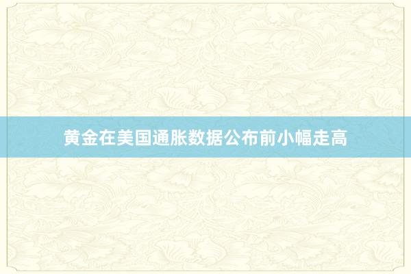 黄金在美国通胀数据公布前小幅走高