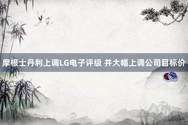 摩根士丹利上调LG电子评级 并大幅上调公司目标价