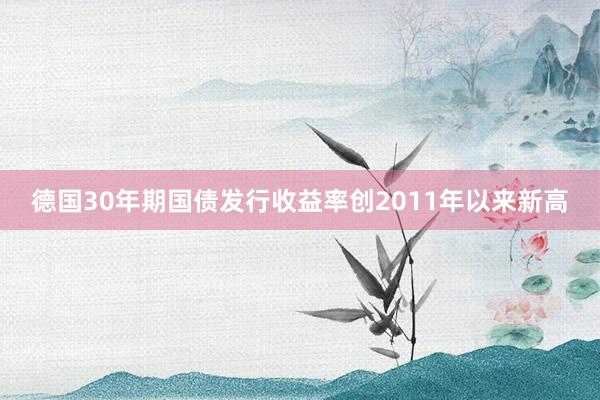 德国30年期国债发行收益率创2011年以来新高