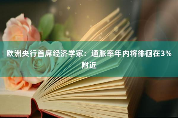 欧洲央行首席经济学家：通胀率年内将徘徊在3%附近