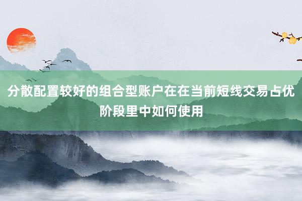 分散配置较好的组合型账户在在当前短线交易占优阶段里中如何使用