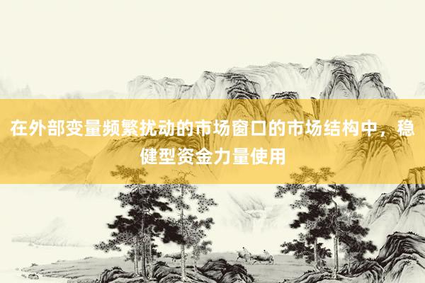 在外部变量频繁扰动的市场窗口的市场结构中，稳健型资金力量使用