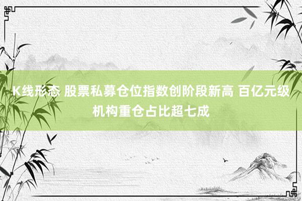 K线形态 股票私募仓位指数创阶段新高 百亿元级机构重仓占比超七成