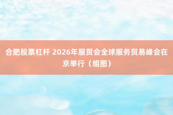 合肥股票杠杆 2026年服贸会全球服务贸易峰会在京举行（组图）