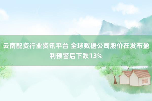 云南配资行业资讯平台 全球数据公司股价在发布盈利预警后下跌13%