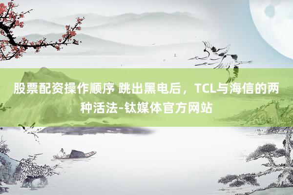 股票配资操作顺序 跳出黑电后，TCL与海信的两种活法-钛媒体官方网站