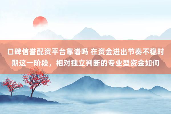 口碑信誉配资平台靠谱吗 在资金进出节奏不稳时期这一阶段，相对独立判断的专业型资金如何